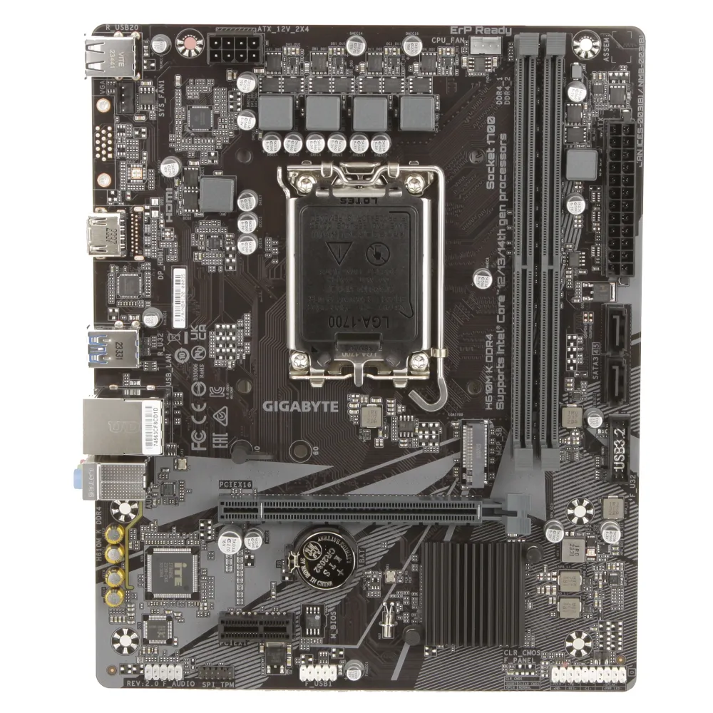 Материнская плата Gigabyte H610M K DDR4 (REV2.0), LGA1700
