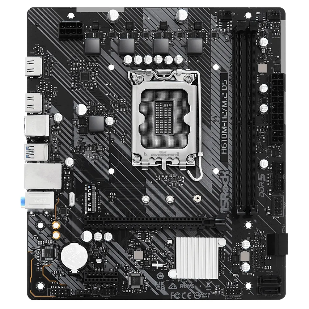 Материнская плата ASRock H610M-H2/M.2 D5, LGA1700
