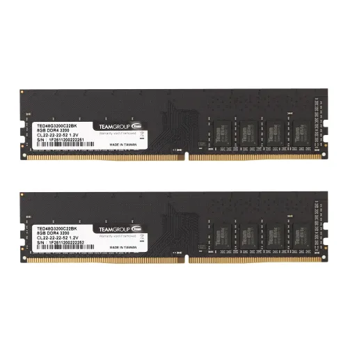 DDR-4 DIMM 16 GB 3200 MHz Team Group Elite, 2x 8 GB Kit, BOX (TED416G3200C22DC01)