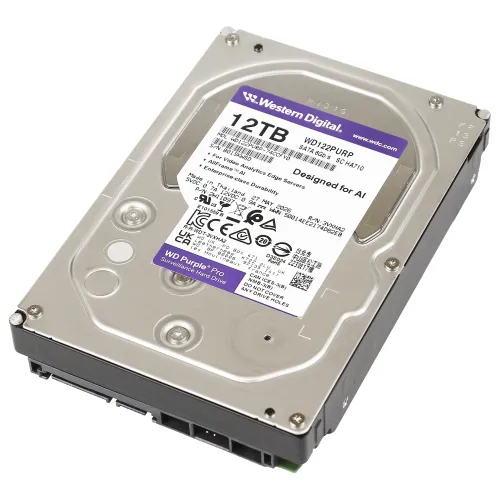 Жесткий диск HDD 12 TB Western Digital (WD122PURP), 3.5", 512 MB, SATA III, Purple Pro