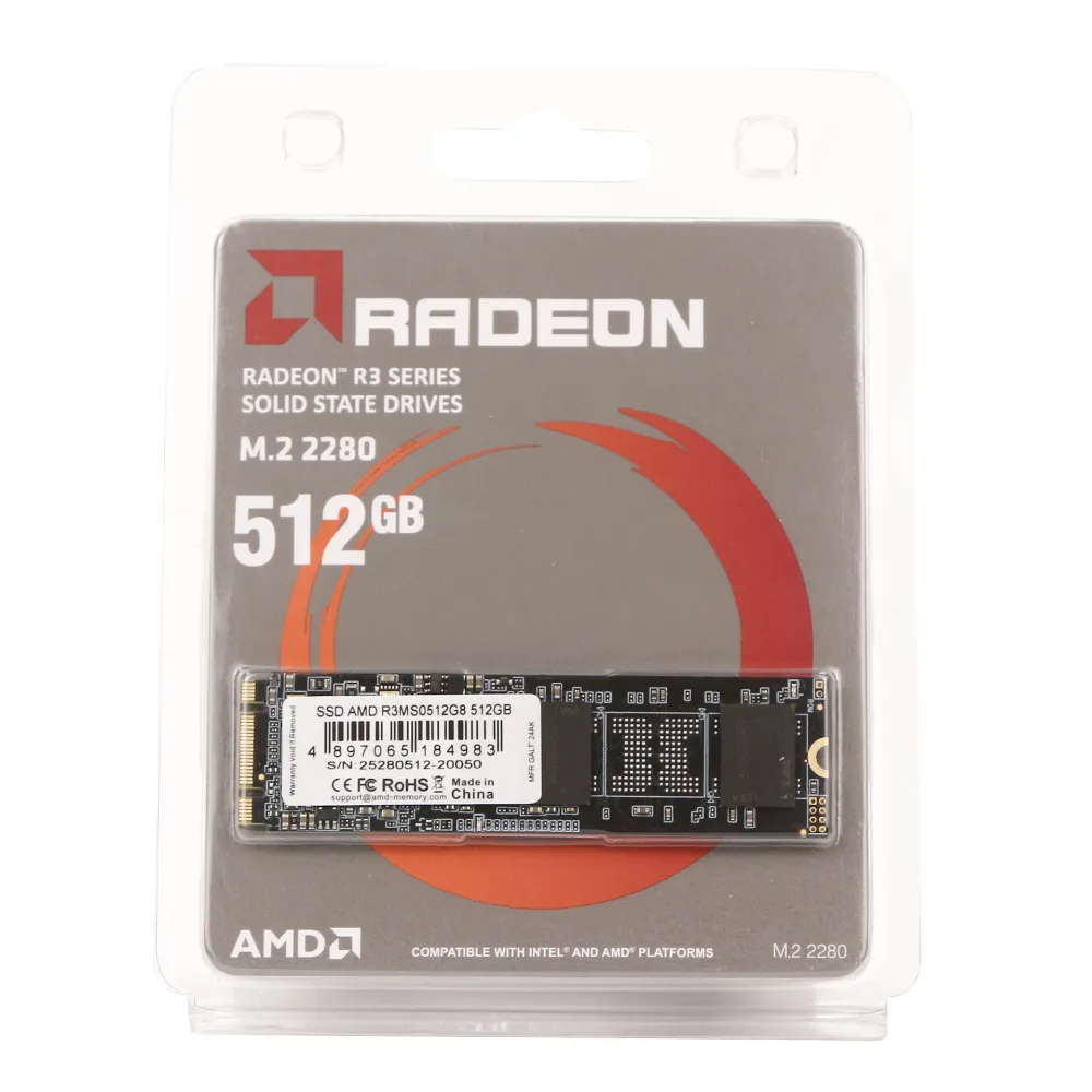 SSD накопитель 512 GB AMD Radeon R3, M.2, SATA III — фото 3