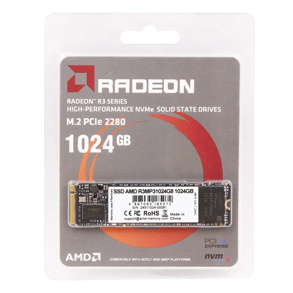SSD накопитель 1 TB AMD Radeon R3, M.2, PCIe 3.0 — фото 3