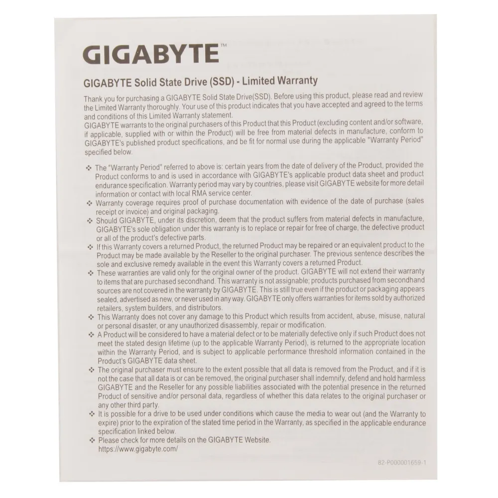 SSD накопитель 1 TB Gigabyte Gen4 4000E, M.2, PCIe 4.0 — фото 3
