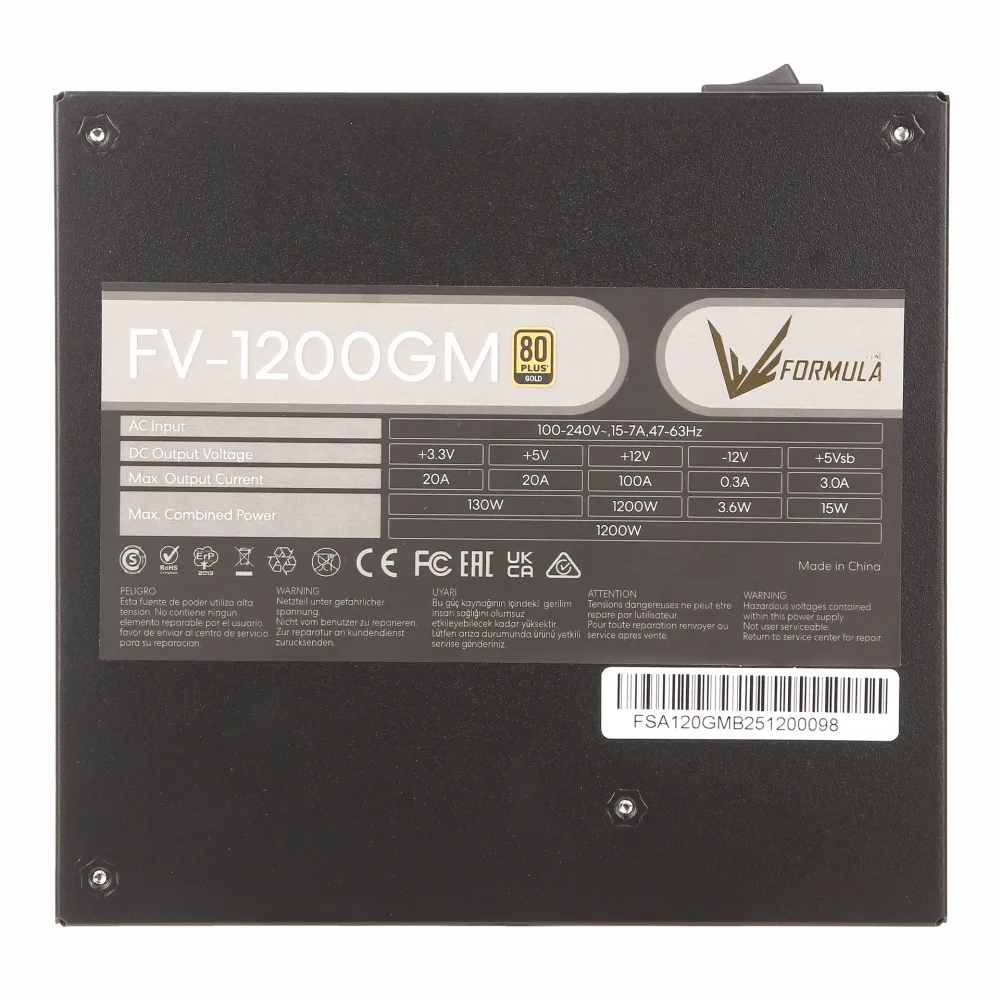 Блок питания ATX 1200 W Formula V FV-1200GM — фото 5