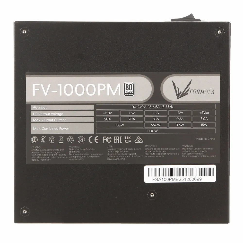 Блок питания ATX 1000 W Formula V FV-1000PM — фото 4