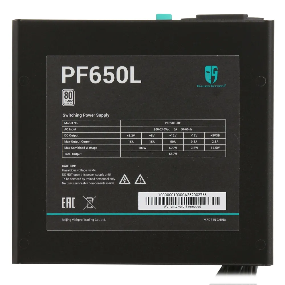 Блок питания ATX 650 W DeepCool GamerStorm PF650L — фото 4