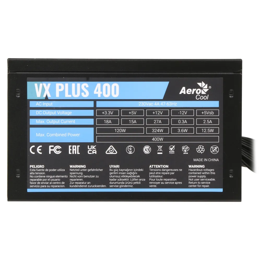 Блок питания ATX 400 W AeroCool VX PLUS Stealth 400 — фото 3