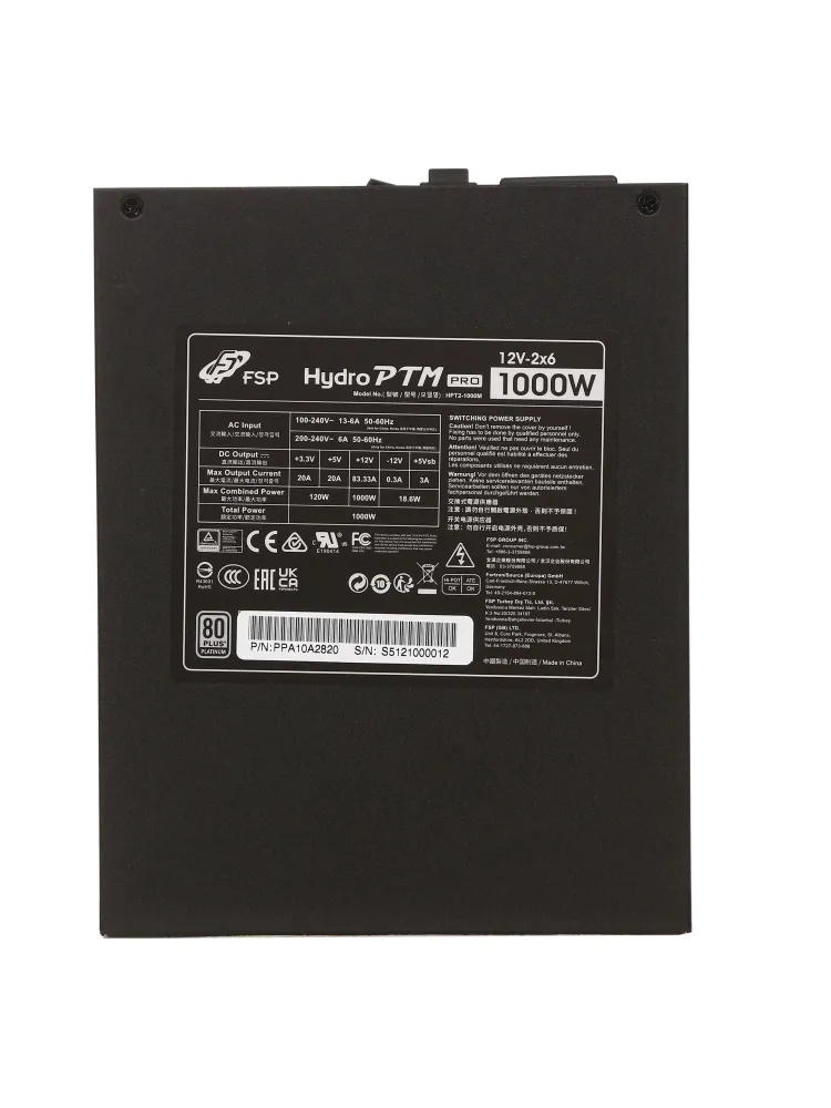 Блок питания ATX 1000 W FSP Hydro PTM Pro HPT2-1000M — фото 5