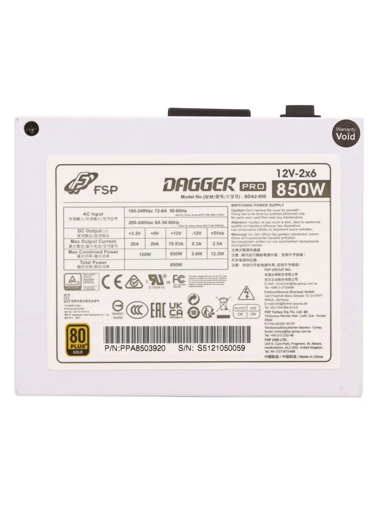 Блок питания SFX 850 W FSP Dagger Pro SDA2-850 — фото 5